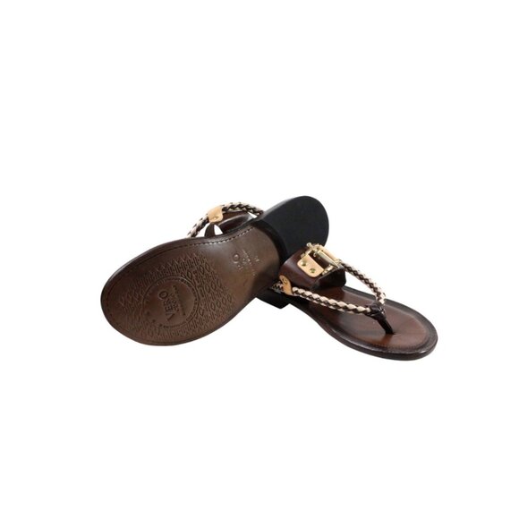 Adan Brown Mens Italian Leather Sandals Shoes